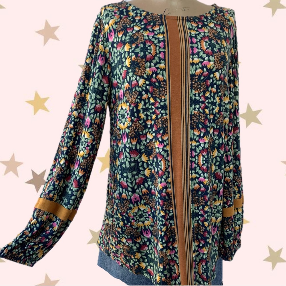 Matilda Jane floral blouse Moments With You collection Size Small Boho tunic